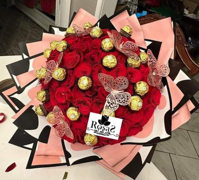 Bouquet rosa de amor en cali