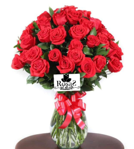 Cristal por 50 rosas floristerías en Cali